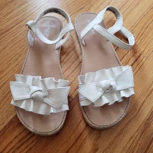 Girls white sandals